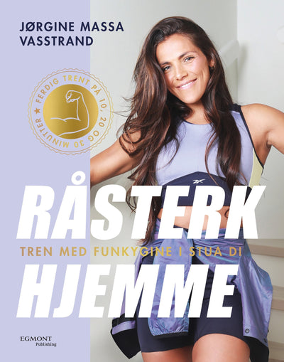 Bokomslag på Råsterk Hjemme av Jørgine Massa Vasstrand. På omslaget er det et halvnært bilde av Jørgine som ser inn i kamera.  